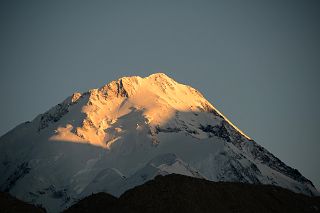 
Gasherbrum I Hidden Peak North Face Close Up At Sunset From Gasherbrum North Base Camp In China
